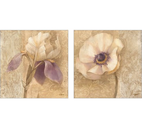 Brocade Floral 2 Piece Art Print Set by Albena Hristova