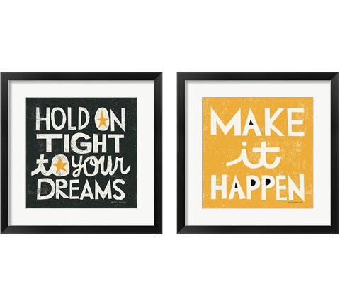 Bright Motivational 2 Piece Framed Art Print Set by Michael Mullan