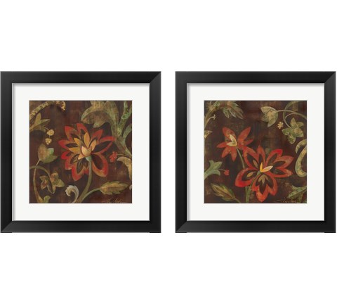 Composition on Umber 2 Piece Framed Art Print Set by Silvia Vassileva