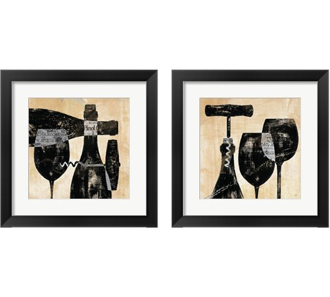 Wine Selection 2 Piece Framed Art Print Set by Daphne Brissonnet