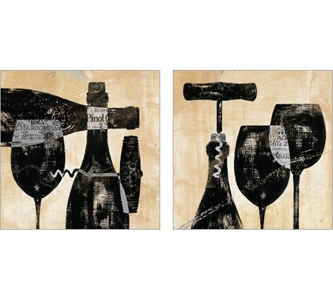 Wine Selection 2 Piece Art Print Set by Daphne Brissonnet