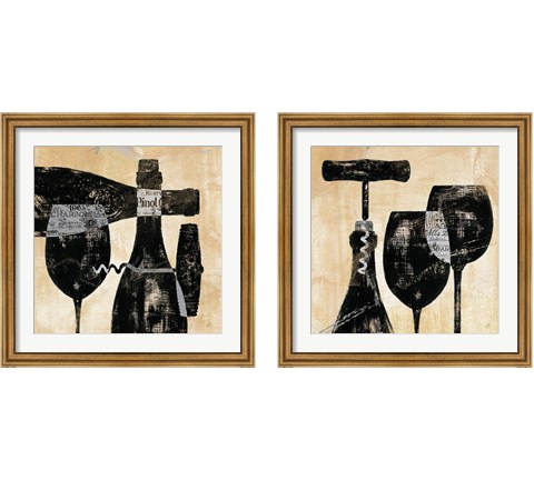 Wine Selection 2 Piece Framed Art Print Set by Daphne Brissonnet