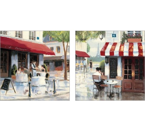Relaxing at the Cafe 2 Piece Art Print Set by James Wiens