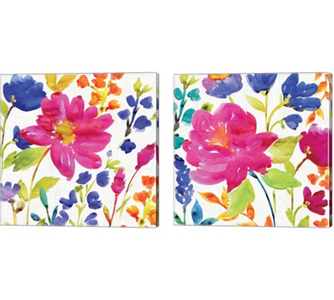 Floral Medley 2 Piece Canvas Print Set by Wild Apple Portfolio