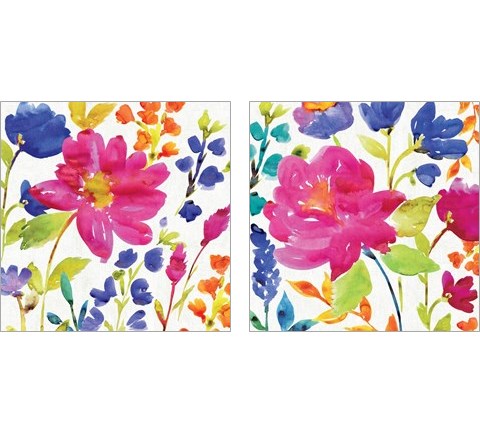 Floral Medley 2 Piece Art Print Set by Wild Apple Portfolio