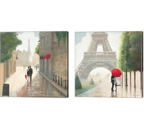 Paris Romance 2 Piece Canvas Print Set by Marco Fabiano