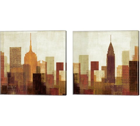Summer in the City 2 Piece Canvas Print Set by Michael Mullan