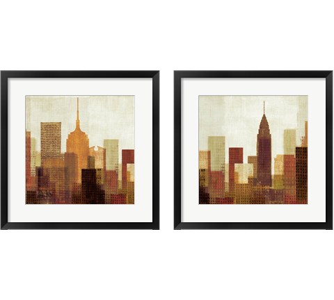 Summer in the City 2 Piece Framed Art Print Set by Michael Mullan
