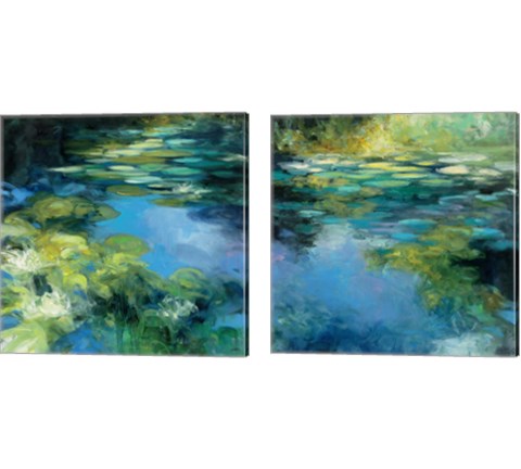 Water Lilies 2 Piece Canvas Print Set by Julia Purinton