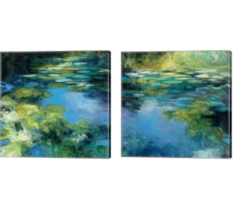 Water Lilies 2 Piece Canvas Print Set by Julia Purinton
