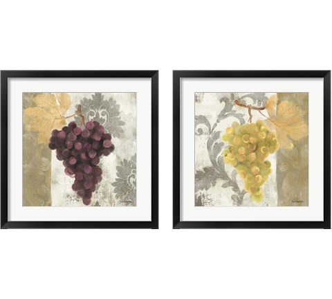 Acanthus and Paisley with Grapes 2 Piece Framed Art Print Set by Albena Hristova