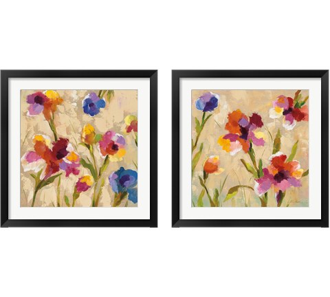Bold Bright Flowers 2 Piece Framed Art Print Set by Silvia Vassileva