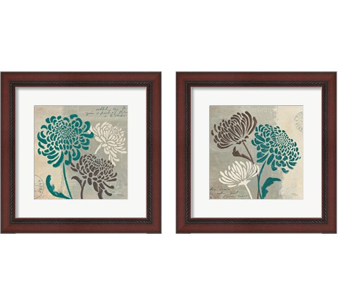 Chrysanthemums 2 Piece Framed Art Print Set by Wellington Studio