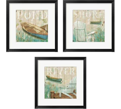 Waterside 3 Piece Framed Art Print Set by Daphne Brissonnet