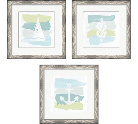 Seaside Swatch 3 Piece Framed Art Print Set by Moira Hershey