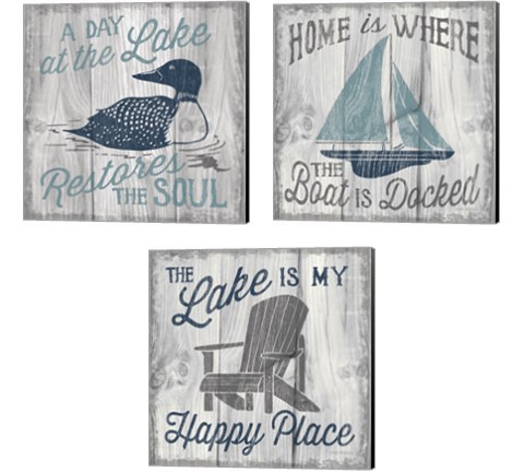 Up North 3 Piece Canvas Print Set by Laura Marshall