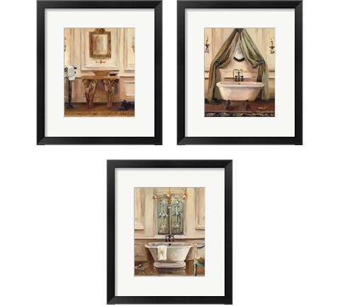 Classical Bath 3 Piece Framed Art Print Set by Marilyn Hageman