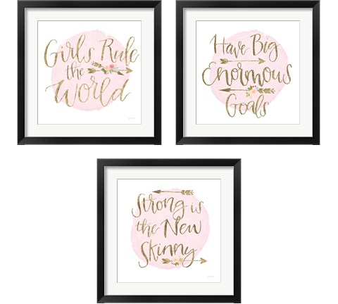 Girl Power 3 Piece Framed Art Print Set by Jenaya Jackson