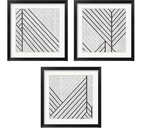 Diametric  3 Piece Framed Art Print Set by June Erica Vess