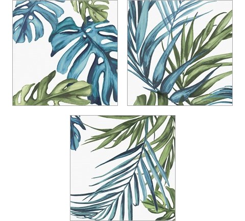 Palm Leaves 3 Piece Art Print Set by Eva Watts