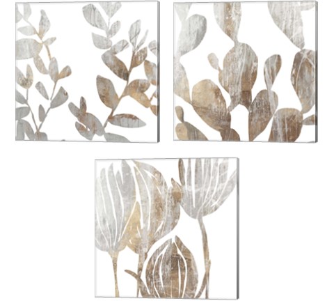 Marble Foliage 3 Piece Canvas Print Set by Posters International Studio