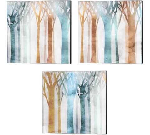 Dancing Trees 3 Piece Canvas Print Set by Edward Selkirk