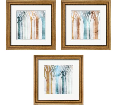 Dancing Trees 3 Piece Framed Art Print Set by Edward Selkirk