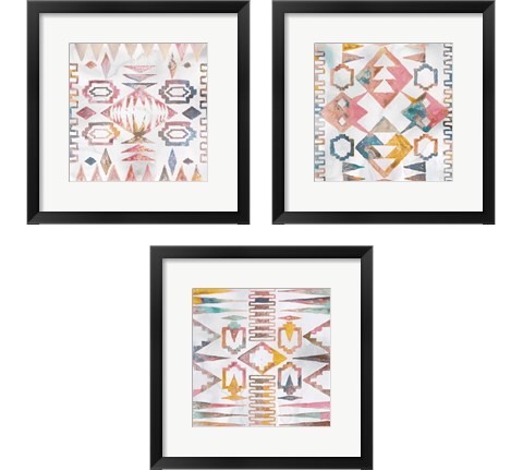 Aztec Impressions 3 Piece Framed Art Print Set by Edward Selkirk