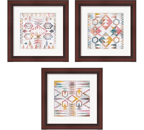 Aztec Impressions 3 Piece Framed Art Print Set by Edward Selkirk