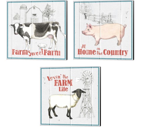 Farm to Table 3 Piece Canvas Print Set by Beth Grove