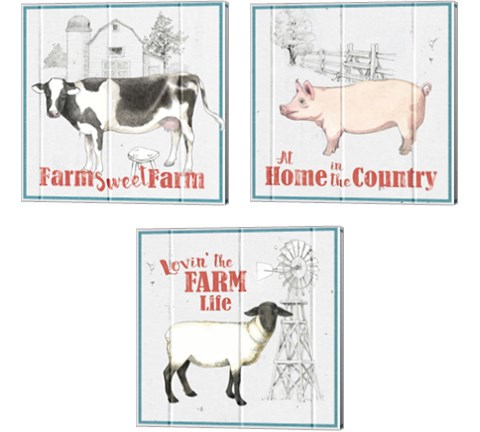 Farm to Table 3 Piece Canvas Print Set by Beth Grove