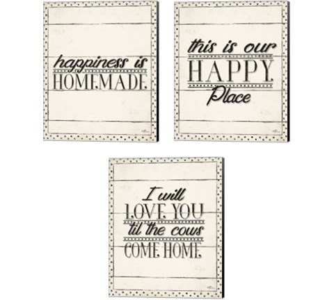Country Thoughts 3 Piece Canvas Print Set by Janelle Penner