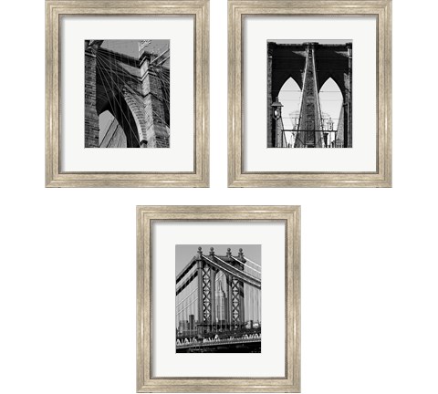 Bridges of NYC 3 Piece Framed Art Print Set by Jeff Pica