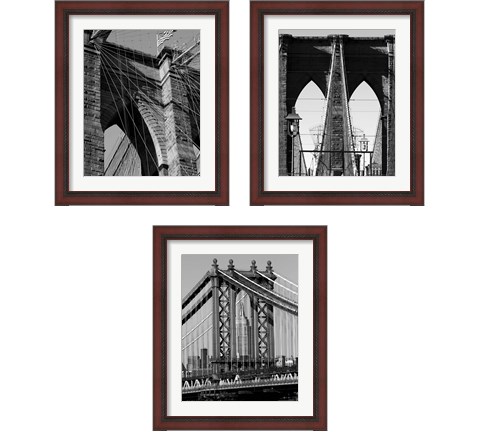 Bridges of NYC 3 Piece Framed Art Print Set by Jeff Pica