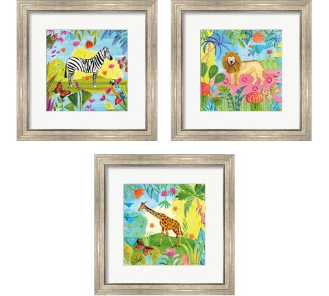 The Big Jungle 3 Piece Framed Art Print Set by Farida Zaman