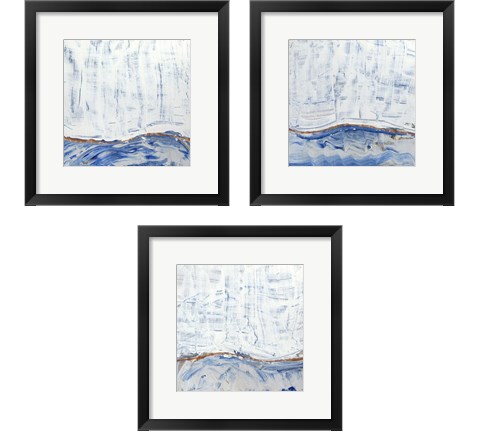 Blue Highlands  3 Piece Framed Art Print Set by Alicia Ludwig