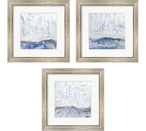 Blue Highlands  3 Piece Framed Art Print Set by Alicia Ludwig
