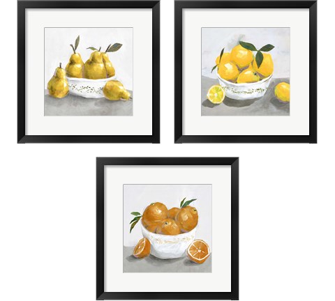 Fruit Bowl 3 Piece Framed Art Print Set by Isabelle Z