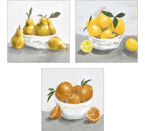 Fruit Bowl 3 Piece Art Print Set by Isabelle Z