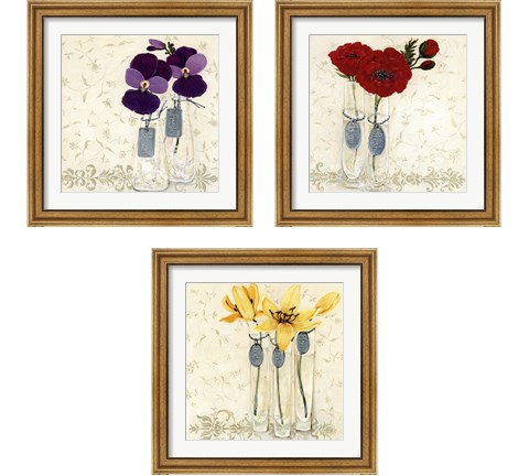 Inspired Flower 3 Piece Framed Art Print Set by O. Boem