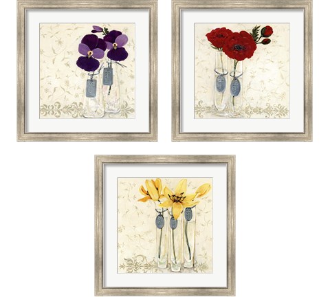 Inspired Flower 3 Piece Framed Art Print Set by O. Boem