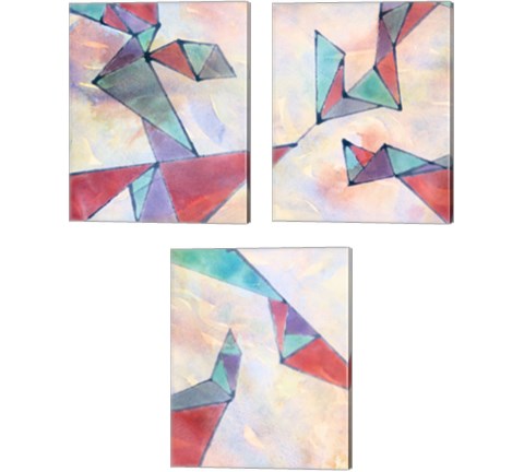 Lucent Shards 3 Piece Canvas Print Set by Jamie Douglas