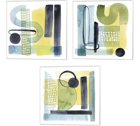 Refractions  3 Piece Canvas Print Set by Grace Popp