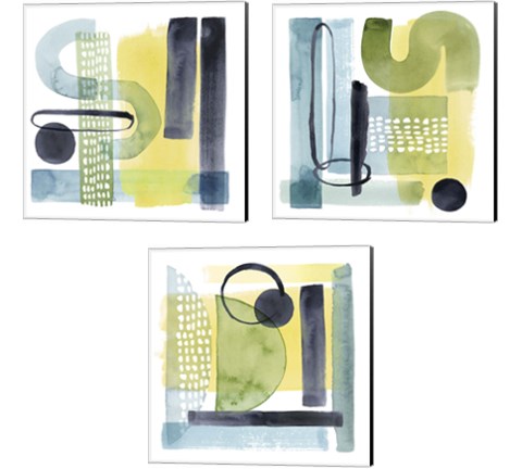Refractions  3 Piece Canvas Print Set by Grace Popp