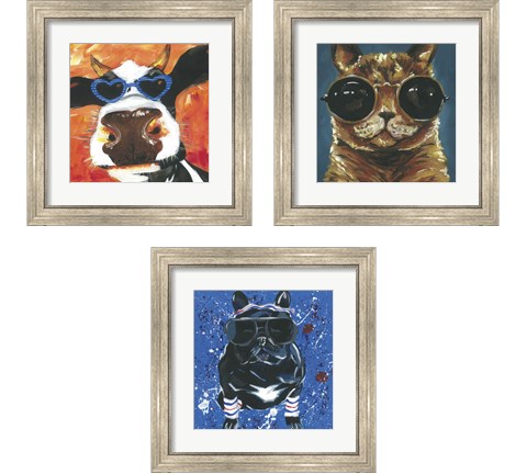 Dapper Animal 3 Piece Framed Art Print Set by Jennifer Rutledge