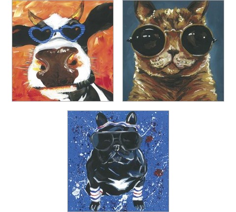 Dapper Animal 3 Piece Art Print Set by Jennifer Rutledge