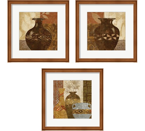 Ethnic Vase 3 Piece Framed Art Print Set by Alonzo Saunders