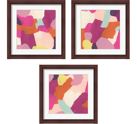 Pink Slip 3 Piece Framed Art Print Set by June Erica Vess