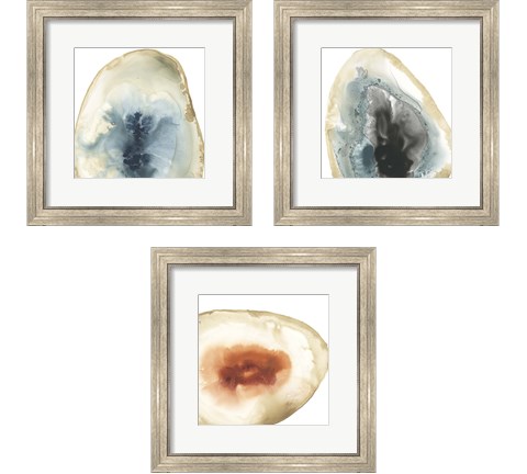 Cropped Geodes 3 Piece Framed Art Print Set by June Erica Vess