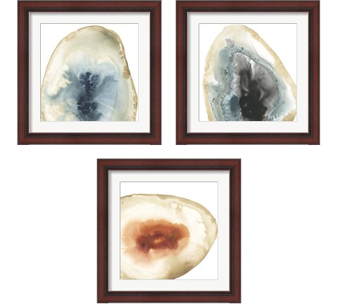 Cropped Geodes 3 Piece Framed Art Print Set by June Erica Vess